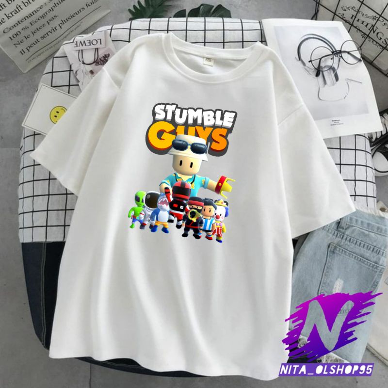 stumble guys baju atasan anak kaos stumble guys spesial bahan premium kaos anak laki laki