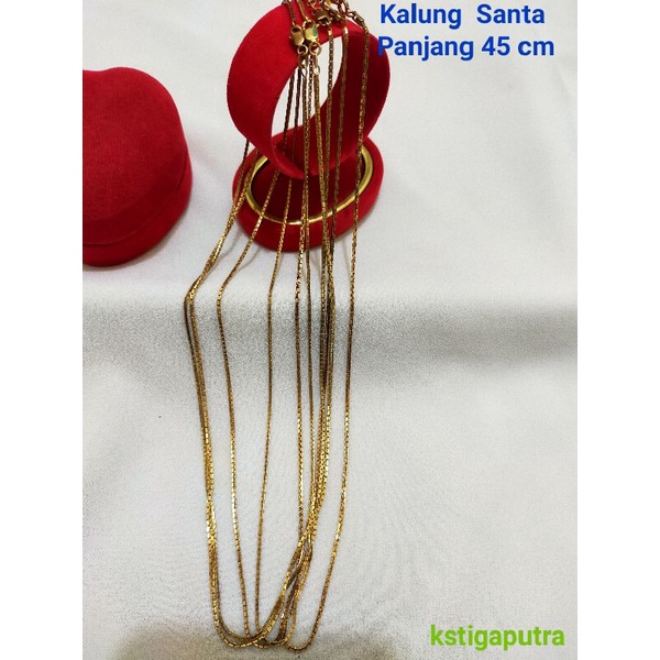 Kalung Santa  Perak 925 Lapis Emas 24 K