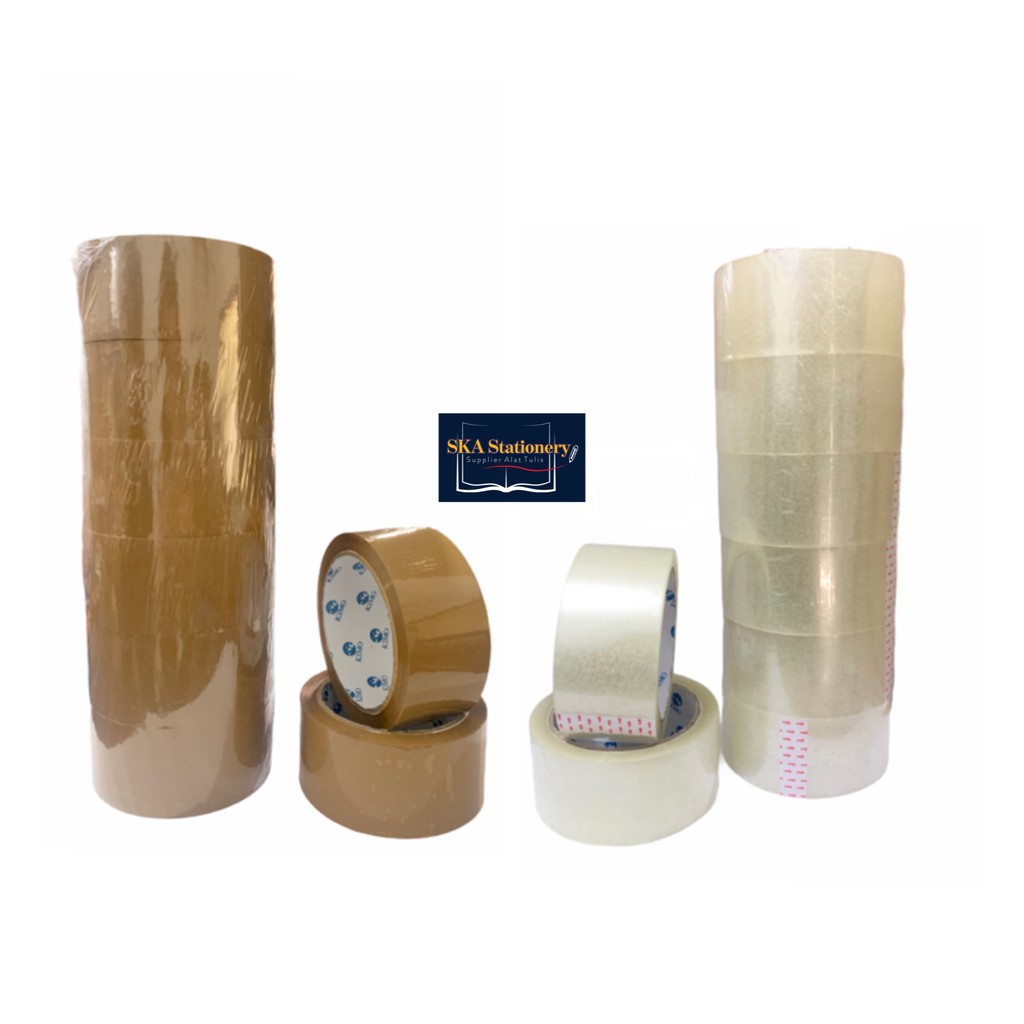 

Lakban/Plakban OPP Bening Coklat 45 mm x 80 yard (Roll)