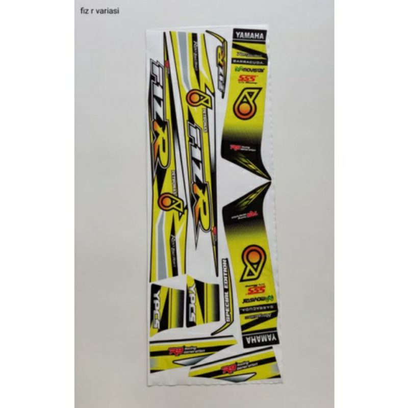 STRIPING FIZ R VARIASI PETRONAS KUNING, striping stiker yamaha fiz r variasi terbaik