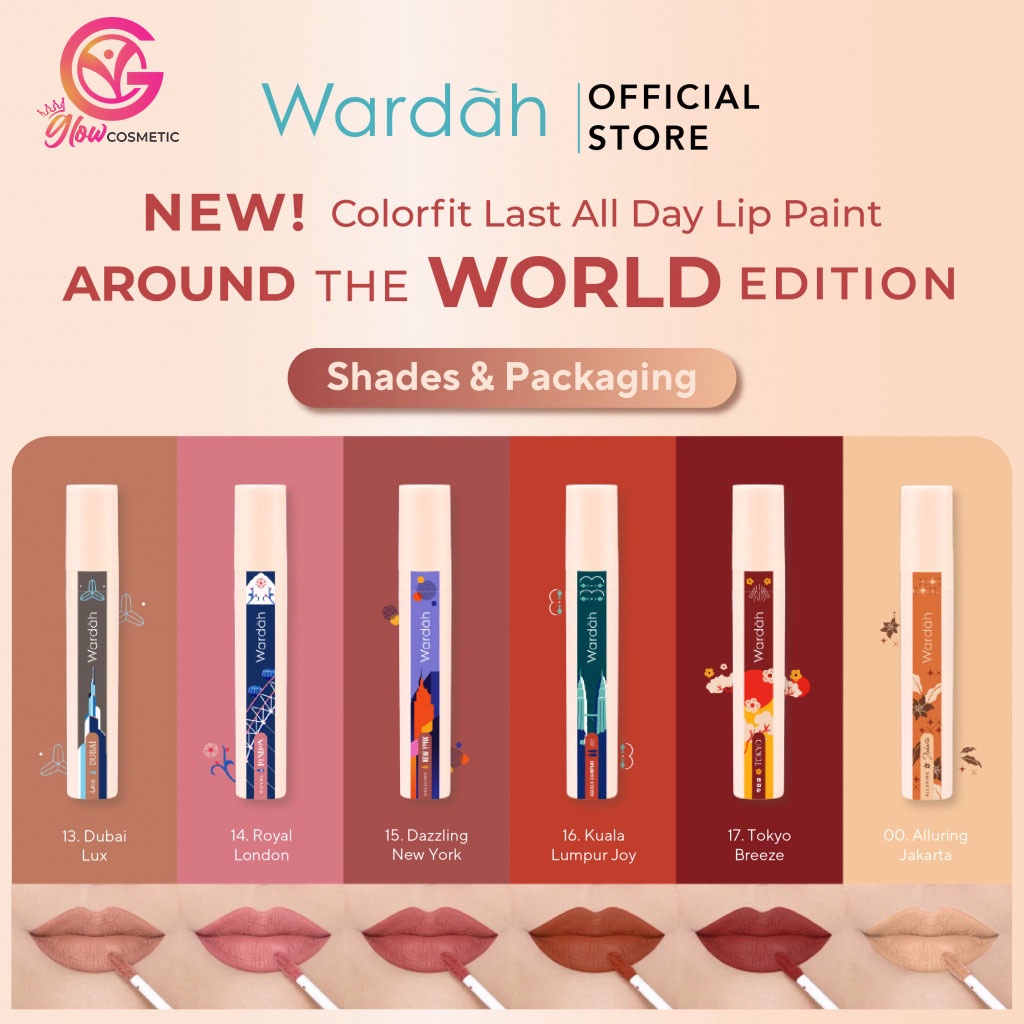 WARDAH COLORFIT LAST ALL DAY LIP PAINT 4.2 G (NEW AROUND THE WORLD)