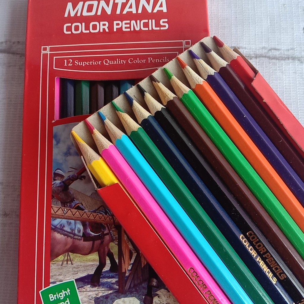 PROMO PENSIL WARNA SET BARU  MURAH (12 warna)-PANJANG (17,5 CM)
