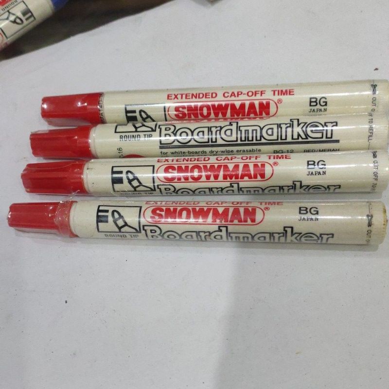 

Spidol Snowman Merah Boardmarker Whiteboard White board BG 12 Spidol Papan Tulis