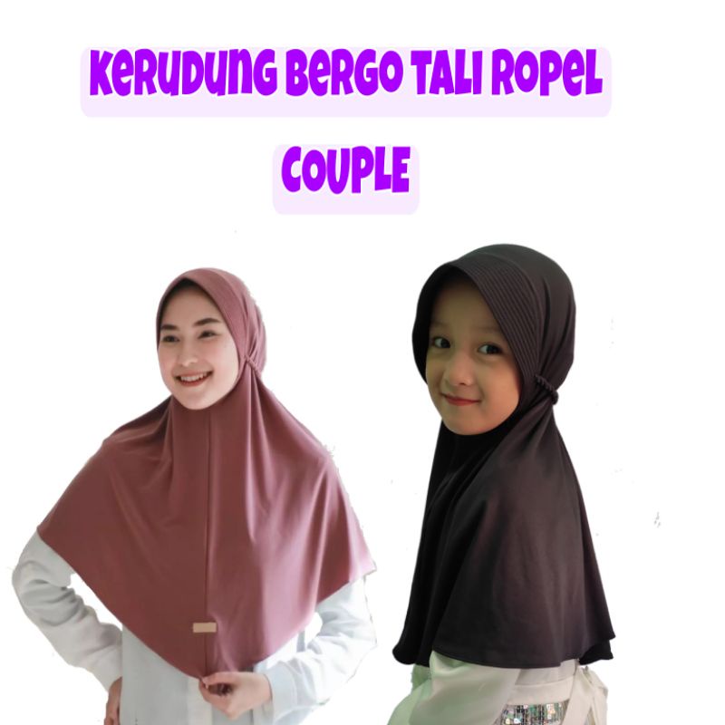 𝐁𝐢𝐫𝐮𝐬𝐡𝐨𝐩𝟑𝟑-KERUDUNG TALI ROPEL COUPLE TALI KEPANG ANAK TALI KEPANG DEWASA TALI ULIR COUPLE