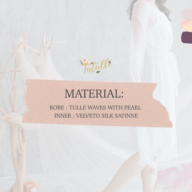 𝙏𝙪𝙩𝙪𝙡𝙡𝙚 Pearlie Cape Robe Peach