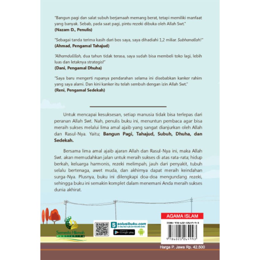 Buku Islami Kaya Raya Berkah Bangun Pagi, Tahajud, Subuh, Dhuha & Sedekah-1