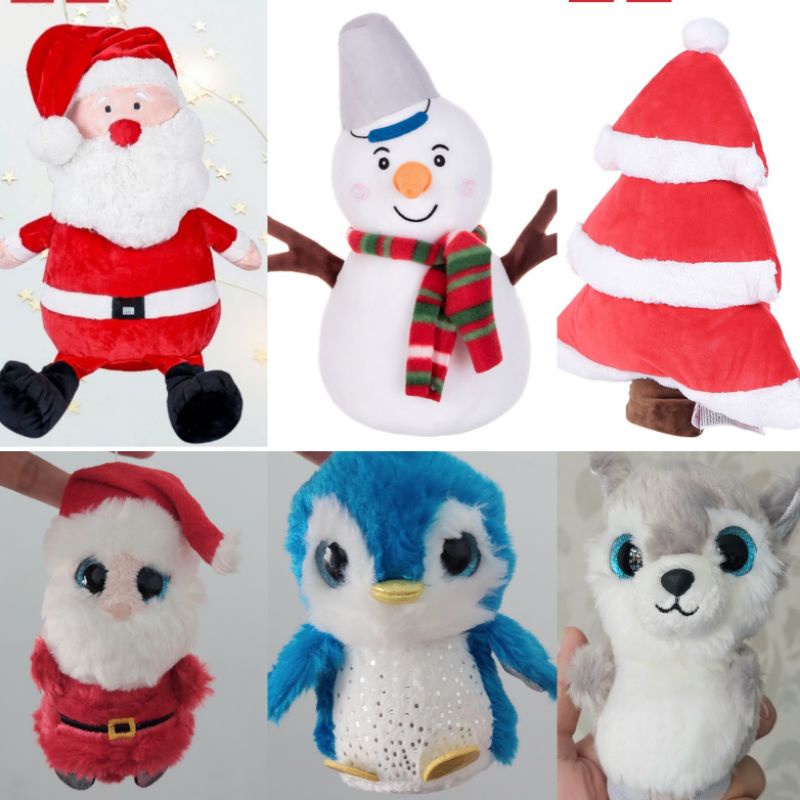 Boneka Santa Claus Miniso ala Ty lembut import kado natal lucu plush