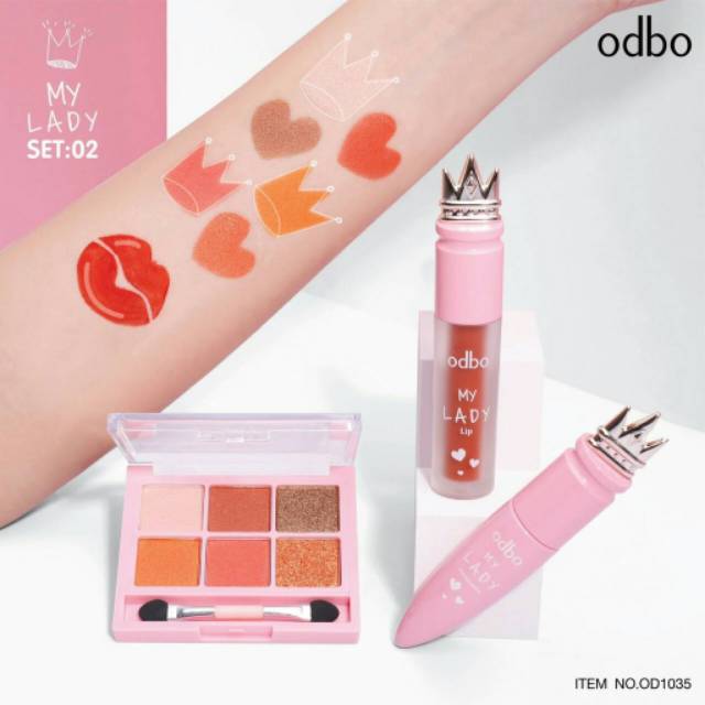 ODBO My Lady Set Eyeshadow #OD1035 Thailand / Mascara / Lip Tint Lipstick / Eye Shadow