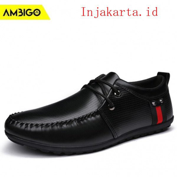 Ambigo Sepatu Pantofel Pria Model Sepatu Slip On Pria Kerja Formal jUFb