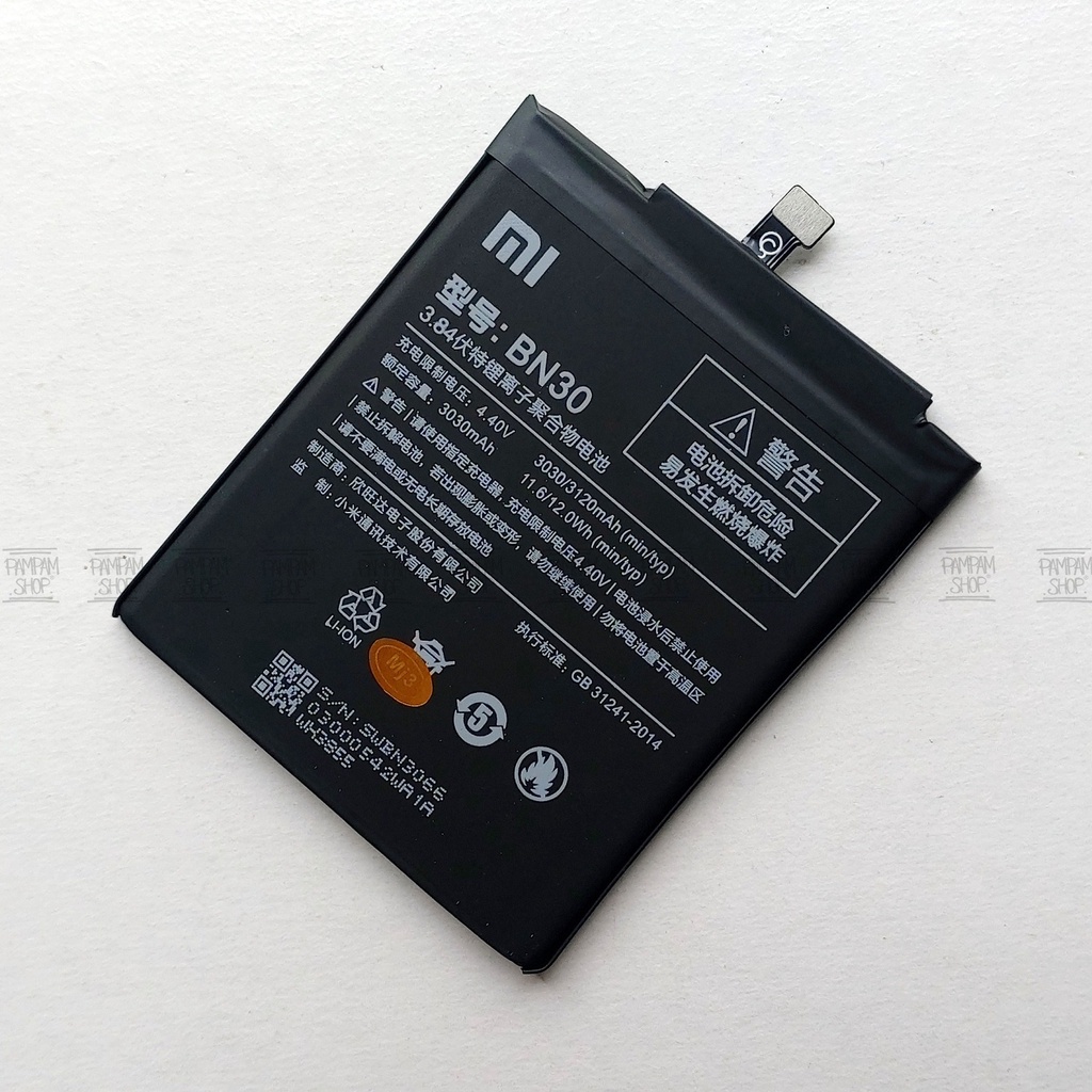 Baterai XiaoMi BN30 Mi Redmi 4A Original OEM Batre Batrai Battery BN 30 HP Xiao Mi 4 A HP Handphone