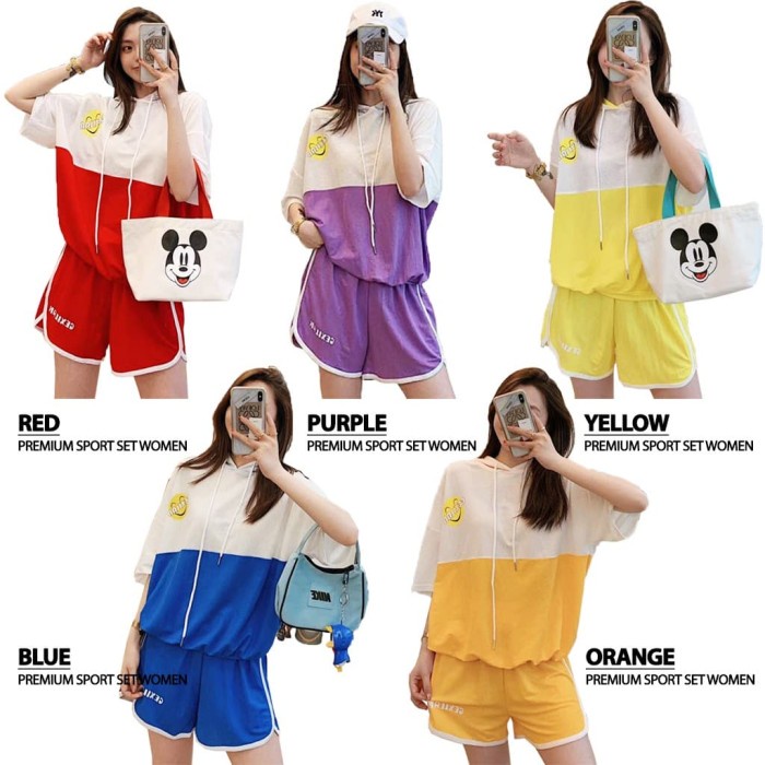 Premium Oversize Hoodie Set Sweater Jaket Wanita Celana Olahraga Sport