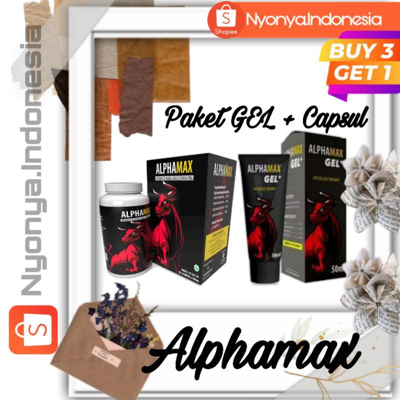 Alphamax Kapsul / Capsul + Alphamax Gel Original Paket Hemat Lebih Efektif Ekonomis BPOM RI RESMI