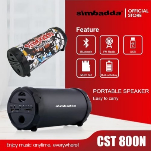 SPEAKER BLUETOOTH SIMBADDA CST 800N GRAFFITI CORAK BAZOOKA OUTDOOR