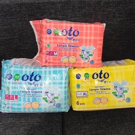 Oto Adult Diapers / Popok Dewasa model Perekat ukuran L isi 7