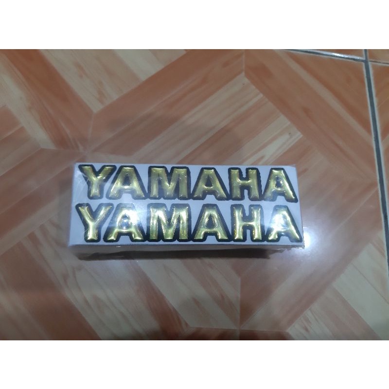 Stiker Gold Yamaha timbul/Emblem