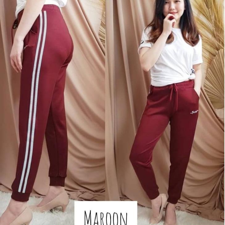 Serbuuuu.. Celana training celana olahraga wanita Jogger sport panjang import training sport list pu
