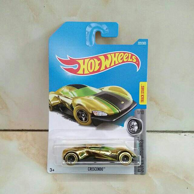 Hot Wheels Crescendo Gold Super Chromes Track Stars