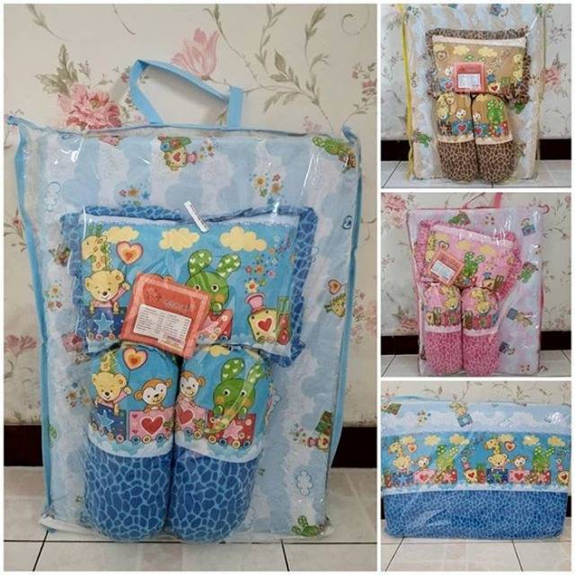 Set Kasur Jumbo Perlak Bantal Guling Bayi Matras perlak merk Lusiana