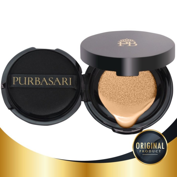 PURBASARI PORE PERFECTING BB CUSHION - FULLSIZE | REFILL BPOM - 01. Light Beige, REFILL