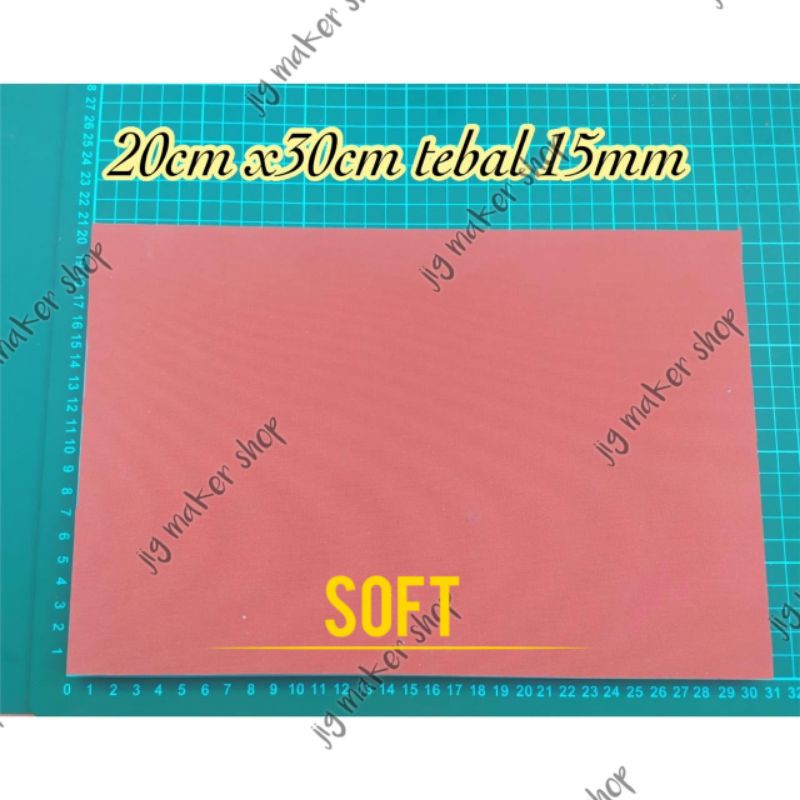 karet press hot stamping foil lure/ sponge tahan panas 20cm x30cm- tebal 15mm SOFT/ LEMBUT