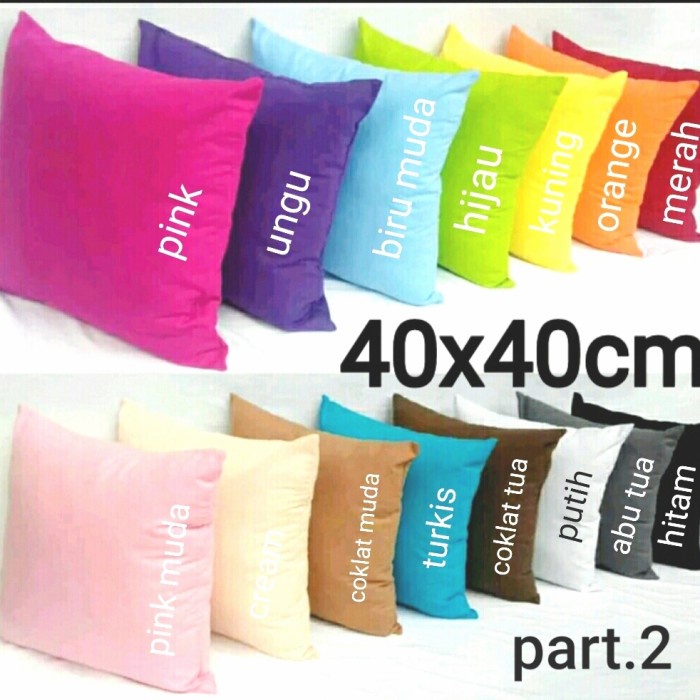 SARUNG BANTAL SOFA KURSI POLOS 40x40