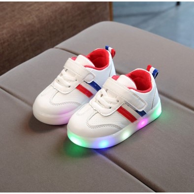 Sepatu anak led sneaker6802GRS