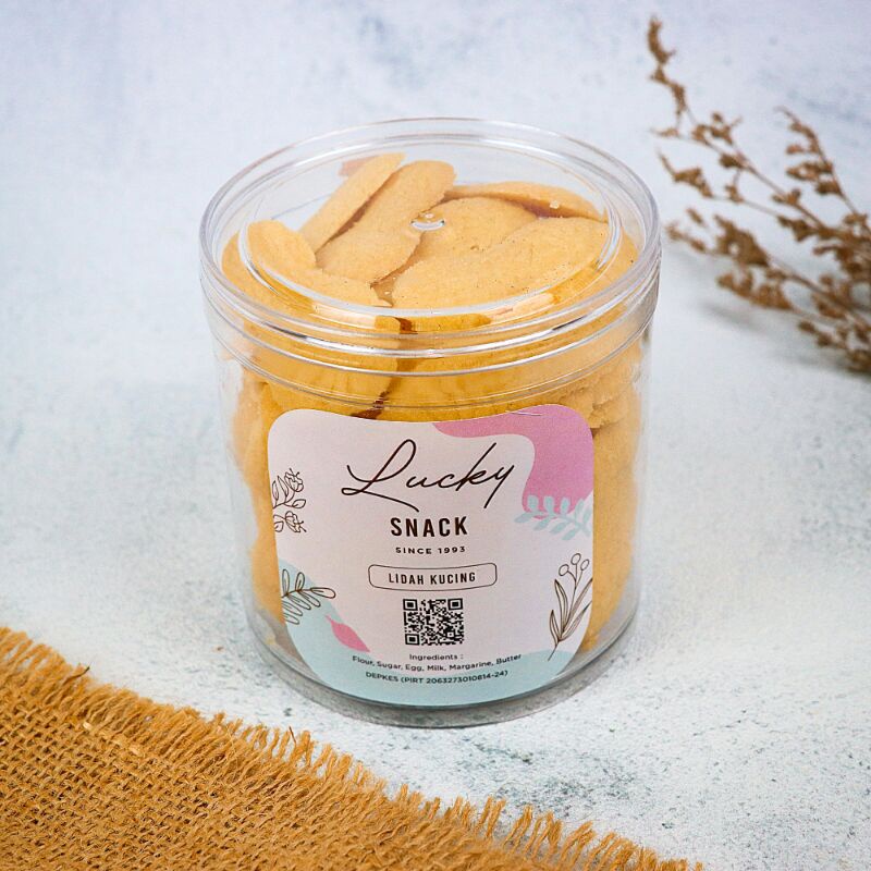 

Kue Kering "LIDAH KUCING" Wisman Wijsman UK 250 Gram Toples Tabung
