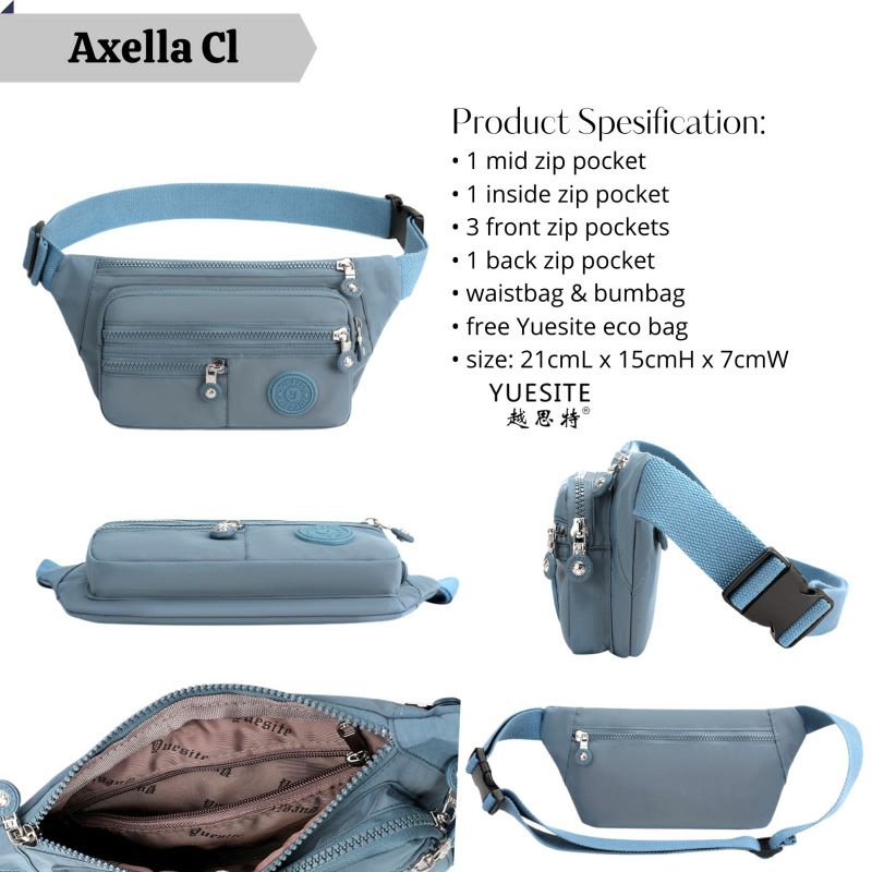 Waist bag tas pinggang wanita yuesite axella original cyutebags