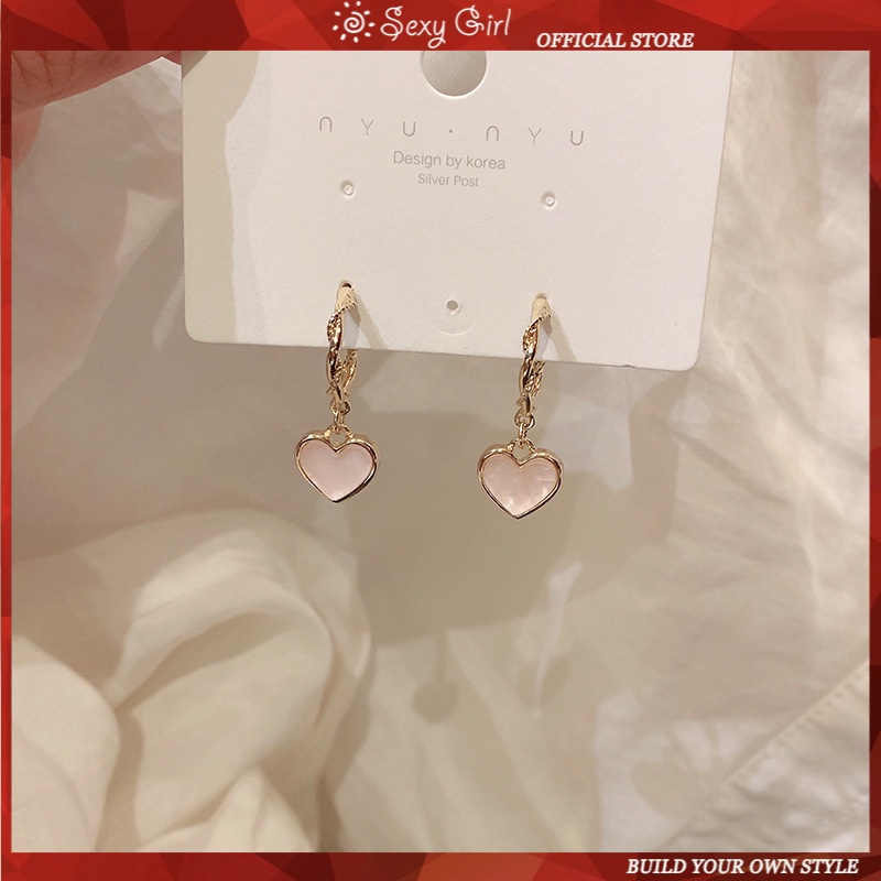 Anting Ear Cuff Bentuk C Warna Pink Gaya Korea Untuk Wanita