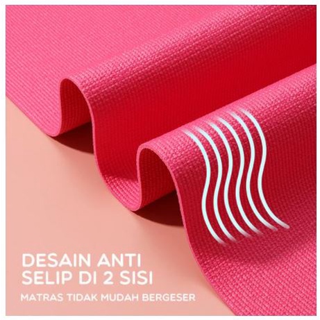 Samono Matras Yoga Mat Ketebalan 6mm Anti Selip 2 Sisi Senam Yogamat Karpet Fitness Tahan Tekanan Matras Alas Olahraga Bahan PVC SYM10