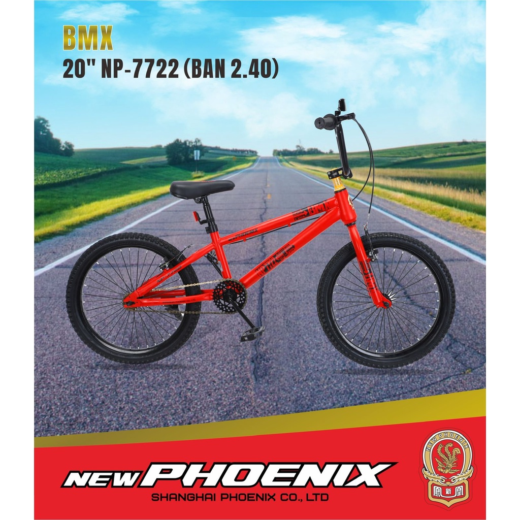 SEPEDA ANAK LAKI LAKI BMX 20&quot; NEW PHOENIX BMX 7722 BAN 2.40 DAN 3.0