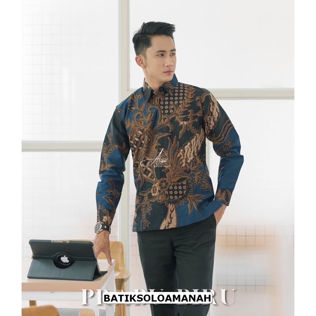 PRABU BIRU ALISA KEMEJA BAJU BATIK SOLO PRIA LENGAN PANJANG LAPIS FURING ATASAN BATIK PREMIUM MODERN RAJASAKTI UKAIL DILLAN ASMARA RAFANDA SENOJOYO NGUDI RAHAYU MARTOWIRO SM ANJANI FLORIST ALJAYA KANAYA NARESWARI KLA DEWO BRAMANTI PRIJANTO SE GITARJA BIMA