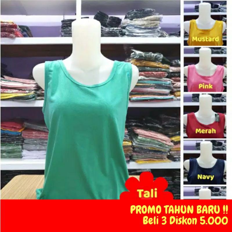 Tanktop Tali Besar Polos L XL JUMBO Spandex Singlet Senam Fitness Zumba