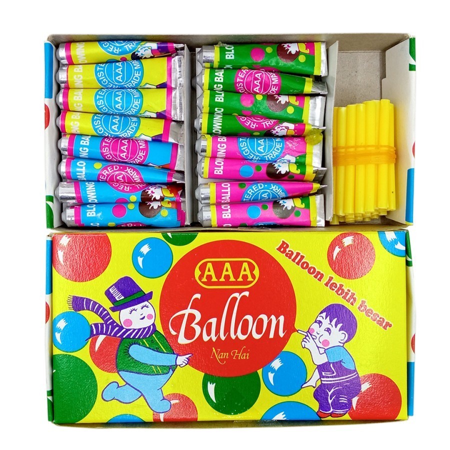 Mainan Anak Balon Tiup AAA Original Mainan Jadul Balloon isi 32 pcs SNI