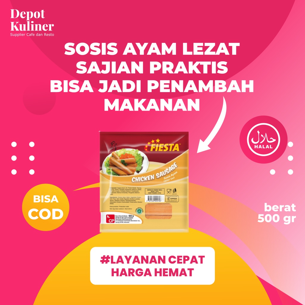 Fiesta Chicken Sausage 500gr - Sosis Ayam