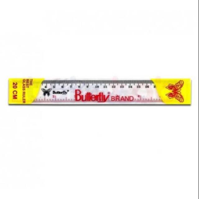 

Penggaris 20 cm Butterfly bening