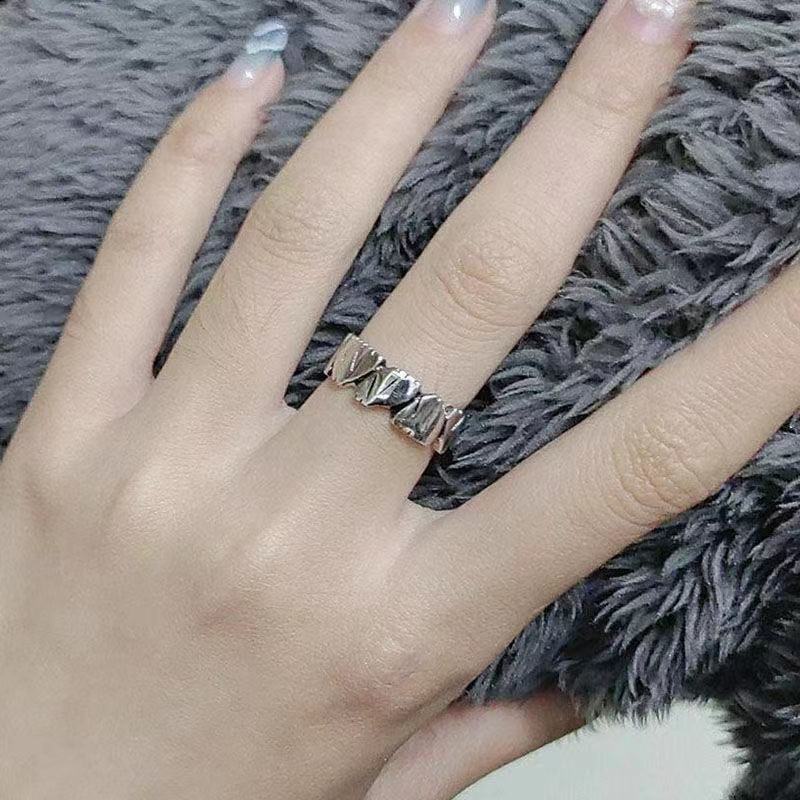 Cincin fashion hipster Laut kering dan batu busuk pasangan In special interest desain beberapa cinci