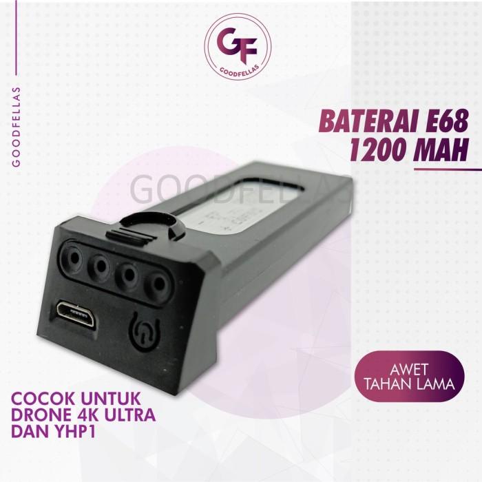 Zackymall Baterai Drone Tipe E68 Cocok Untuk Drone 4K Ultra Dan Yhp1 1200 Mah .