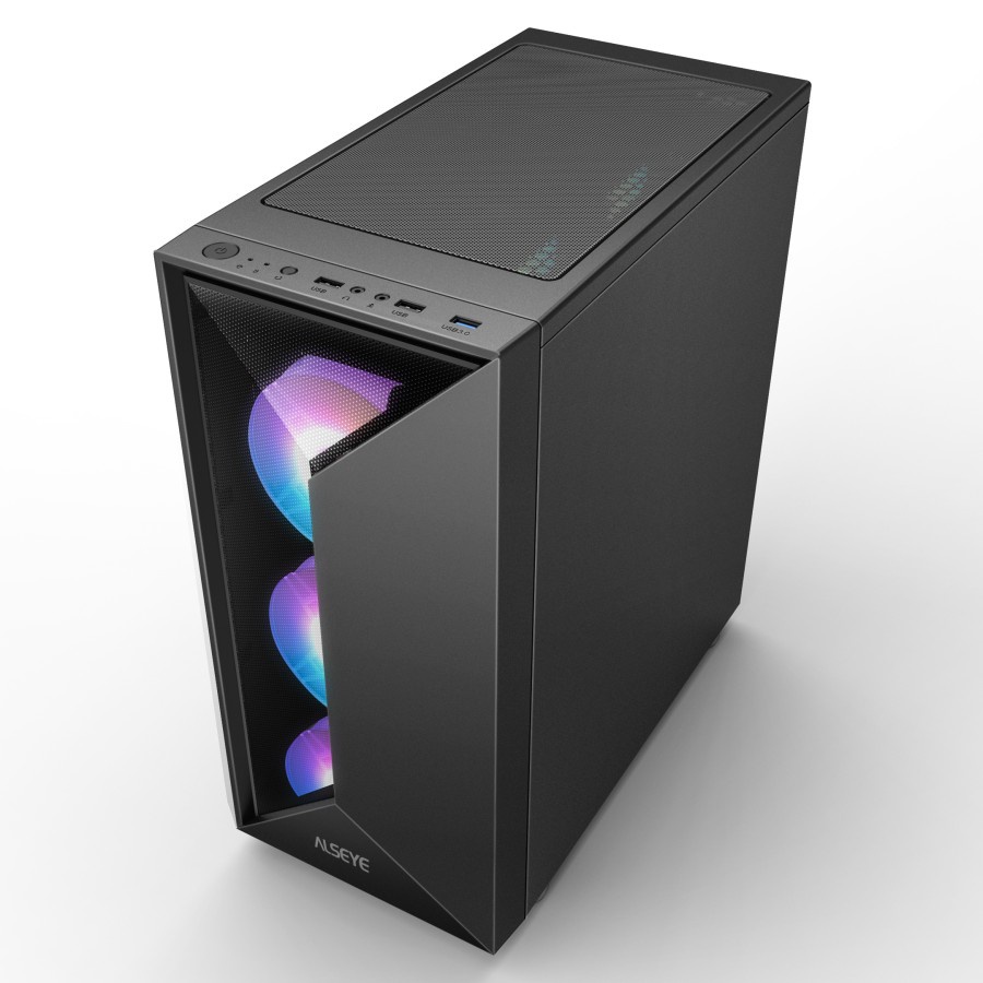 CASING ALSEYE E- SPACE BLACK ITX / ATX