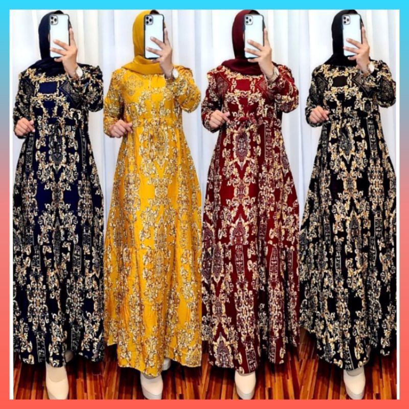 GAMIS HYGET MOTIF SULTAN JANBOL ETNIC AKAR BUSUI MAYUNG JUMBO TERBARU TERMURAH