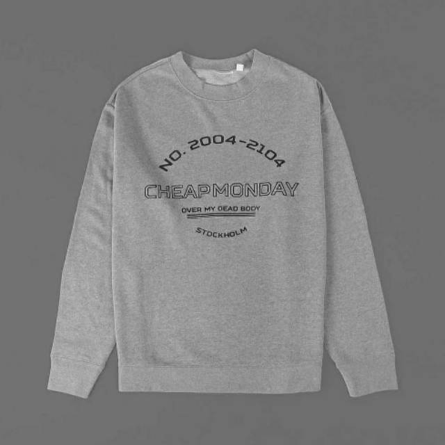 Cheap Monday Crewneck Sweatershirt Grey est 2004-2104 (over my dead body) / jaket keren
