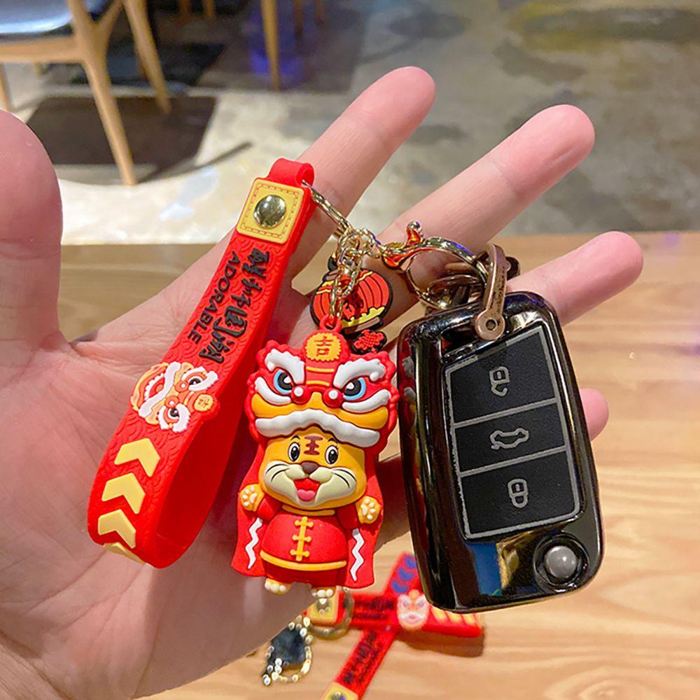 [Elegan] Gantungan Kunci Kreatif Perempuan Ransel Liontin Kartun Logam Kunci Gesper Key Lanyard