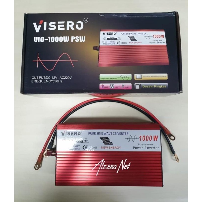 Power Inverter 12V 1000 Watt Sinus Murni Visero VIO-1000W PSW