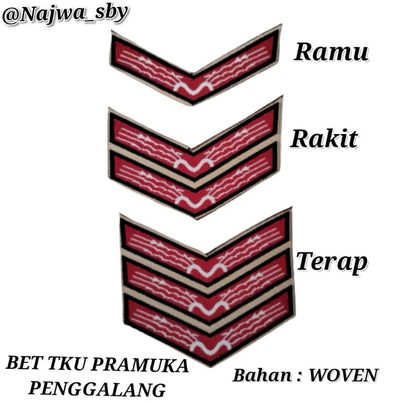 BET / BADGE ( WOVEN ) TKU PRAMUKA | RAMU RAKIT TERAP