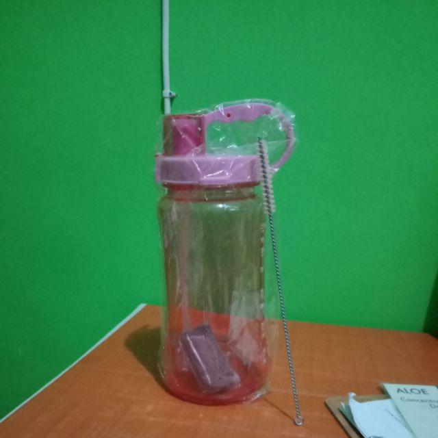 Botol Herbalife Singapore Warna Pink 1,5 Liter Bonus Sikat Sedotan