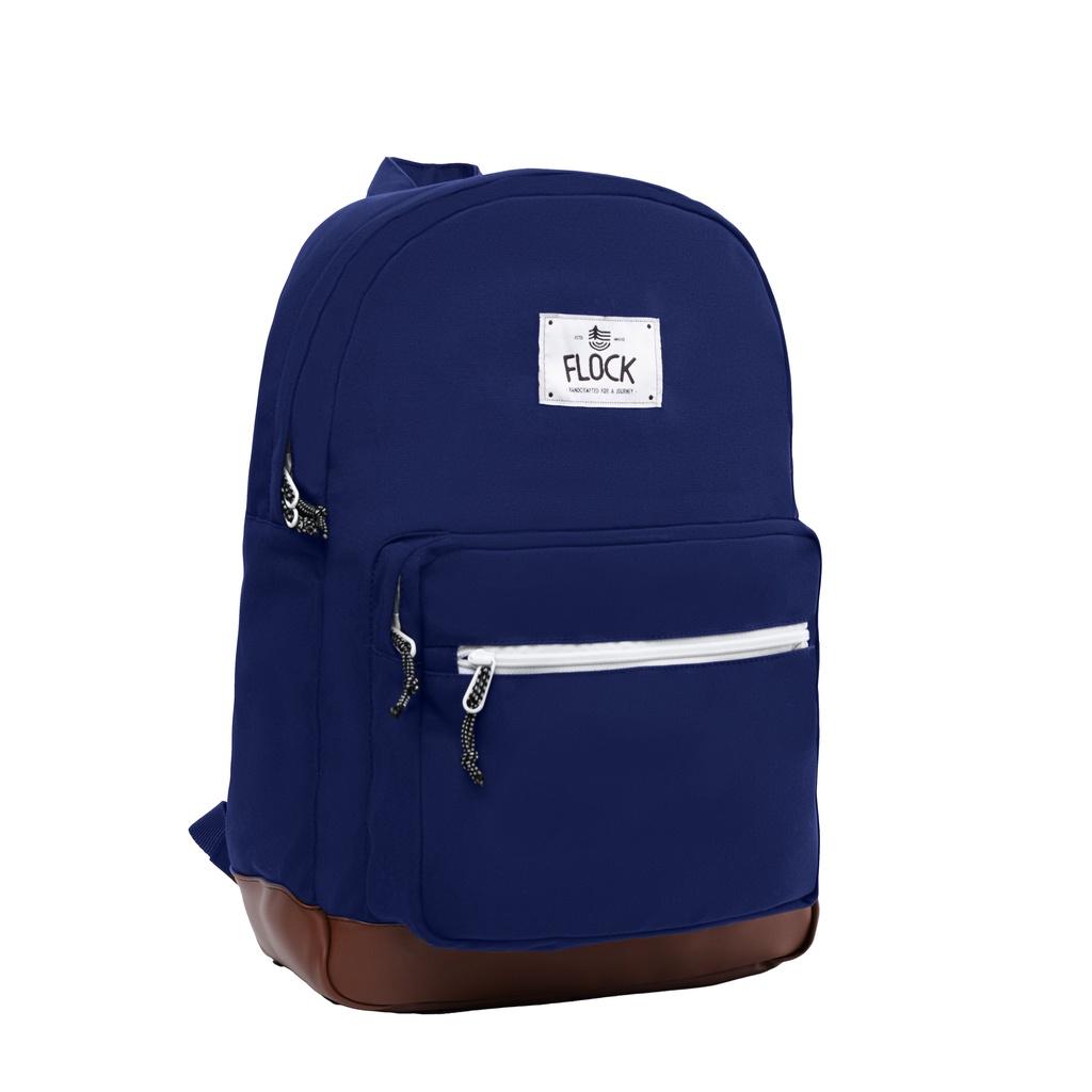 FLOCK Daily Travel Backpack -Water Resistant - Blue Navy