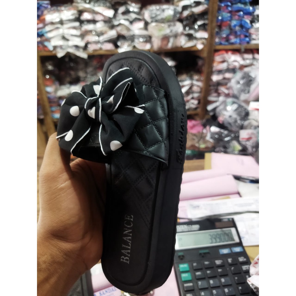 Sandal selop wanita dewasa jelly motif pita import balance 239-3 (36-40) sandal wanita dewasa terbaru murah
