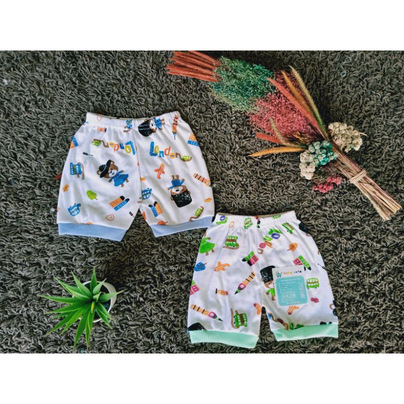 Celana pendek bayi motif SNI per 2 warna