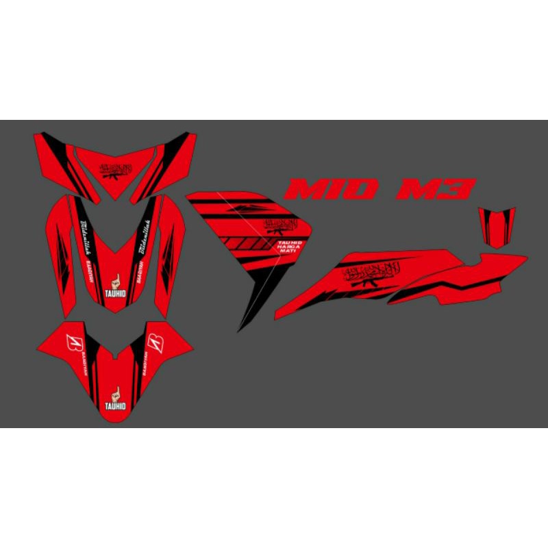 Decal Mio M3 Fullbody Dekal Sticker Stiker Mio Z Costum