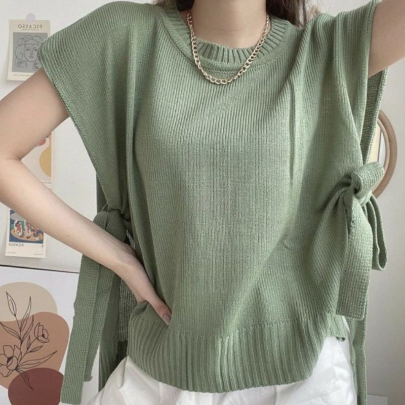 LOVA VEST//Rompi rajut tali wanita